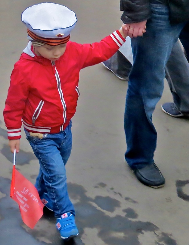 Another youngster dressed for Victory Day