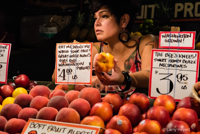 Fruit Vendor at Pike Place Market
