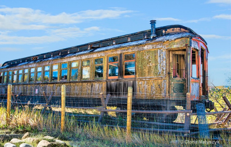 Old train car, Virginia City, Montana