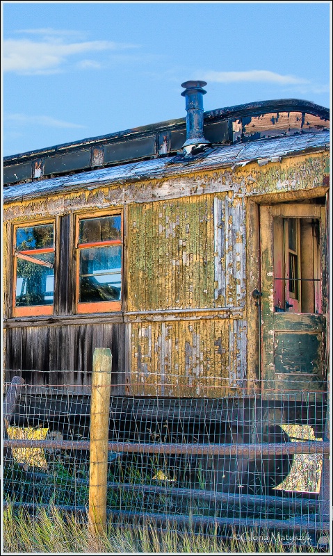 Old train car, Virginia City, Montana