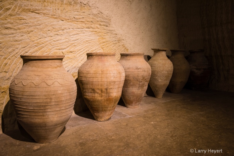 Pots on display in Neveshire, Turkey