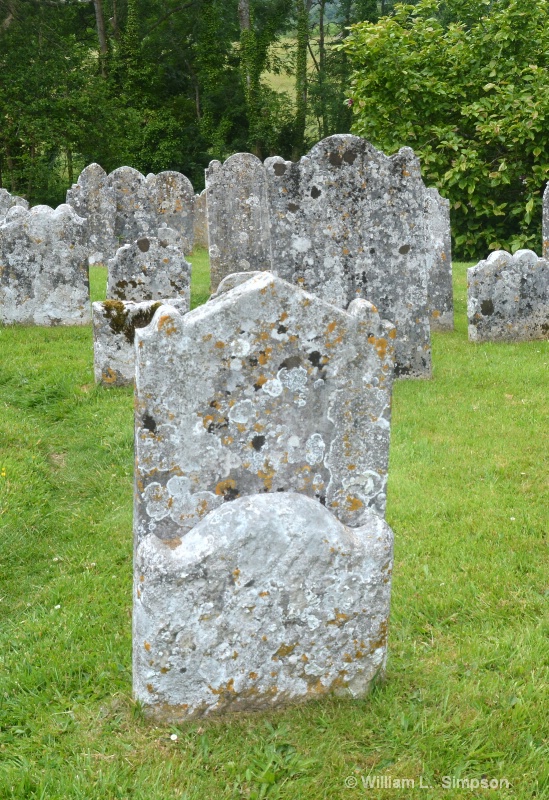 AN OLD HEADSTONE