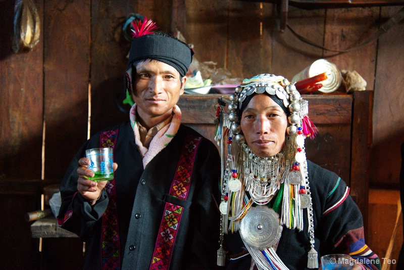 Couple in Traditional Festive Wear, Myanmar