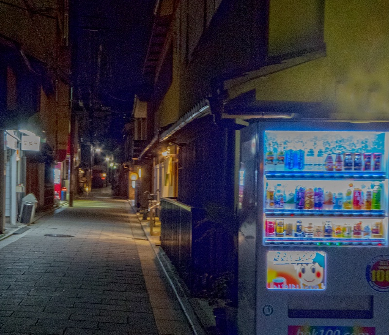 Alley Lit by Vending Machine