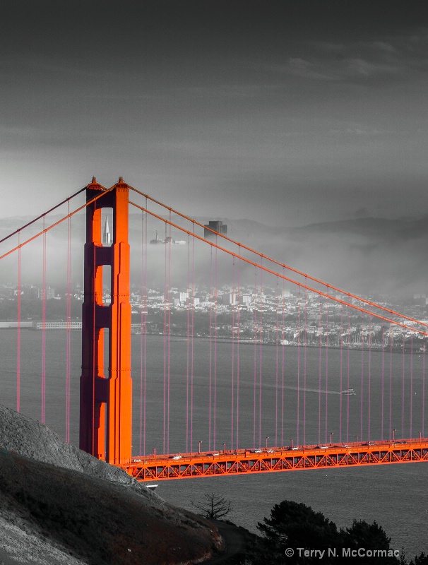 Golden Gate Bridge & the Transamerica Building