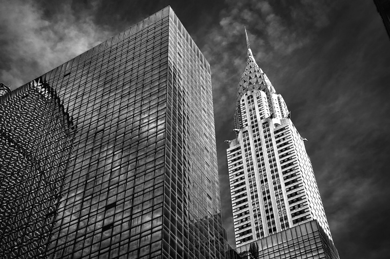 Chrysler Building in BW