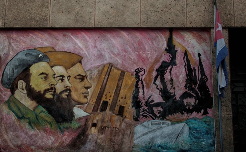 Political statement on a wall - Havana, Cuba
