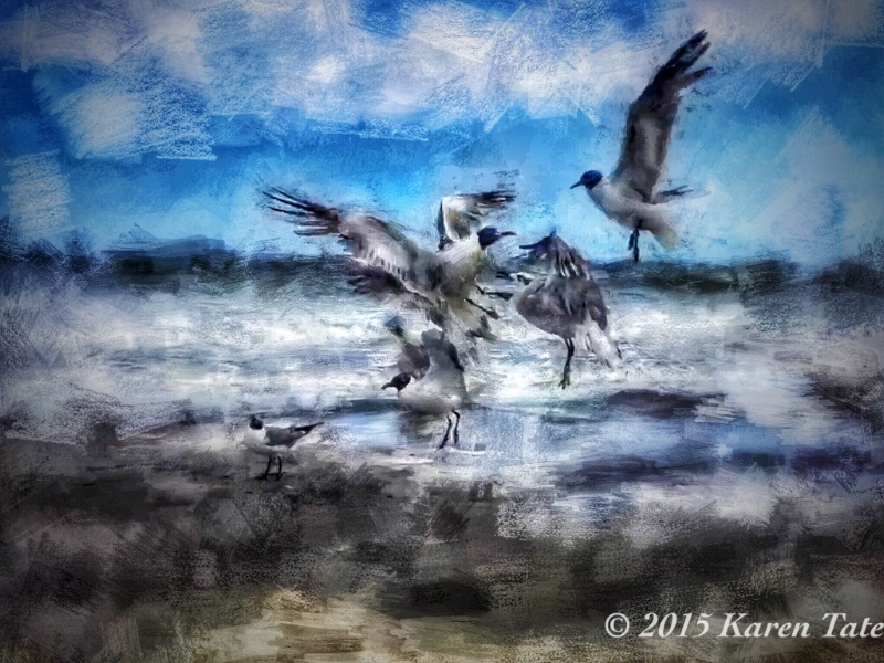 Taking flight - painterly