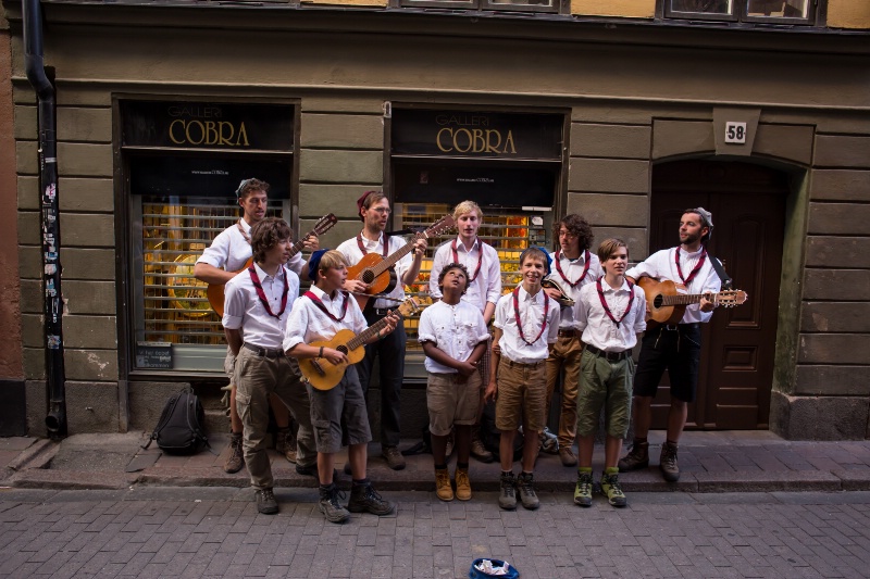 Alpine Band in Stockholm Street