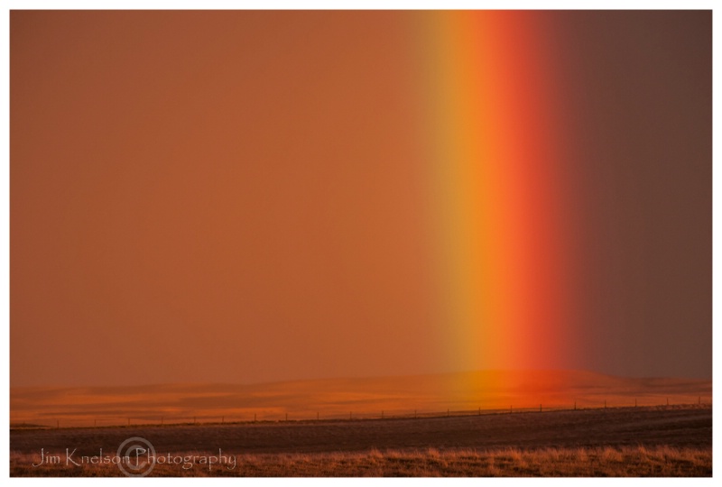 Rainbow at Sunset SW Saskatchewan