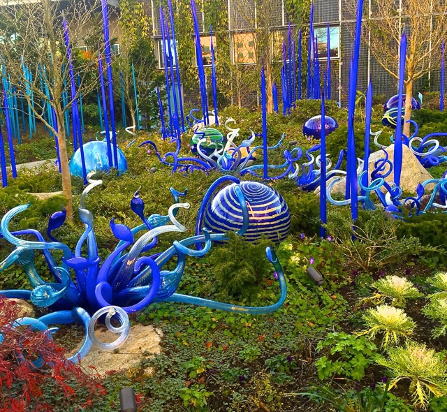 Chihuly Glass in Garden