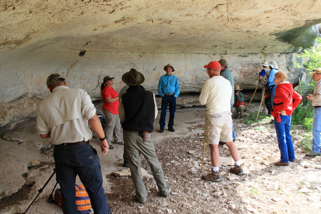 Rock Art Foundations members at shelter