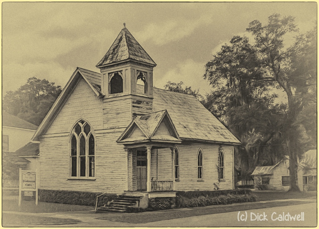 Church established 1907; photo by Dick Caldwell
