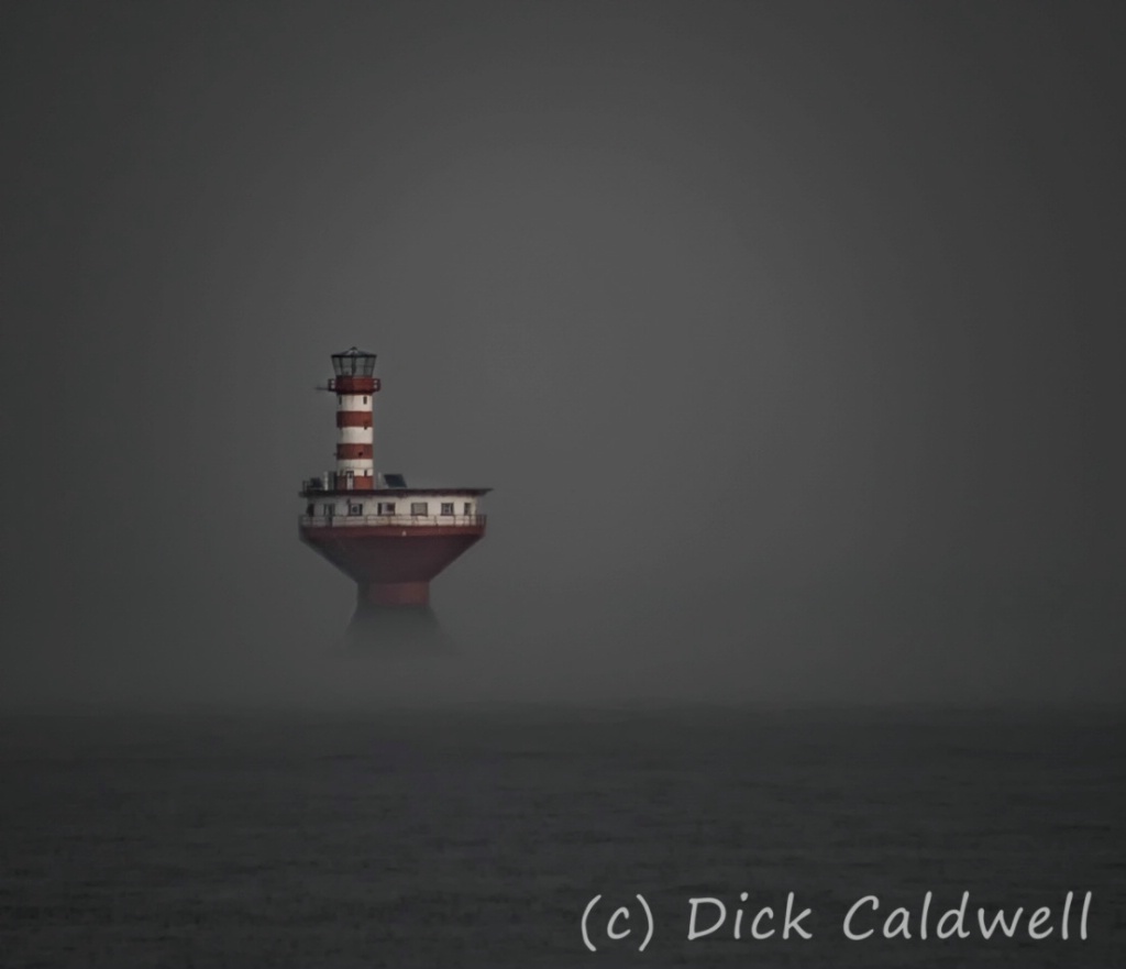 Baie St. Catherine, Quebec Lighthouse in rain