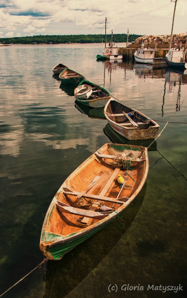 Dories/row boats in southern Nova Scotia, Canada