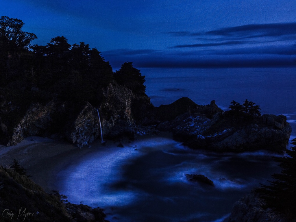 McWay Falls by Light of Full Moon