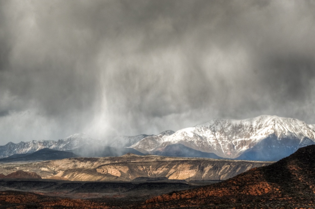 Winter storm in desert southwest
