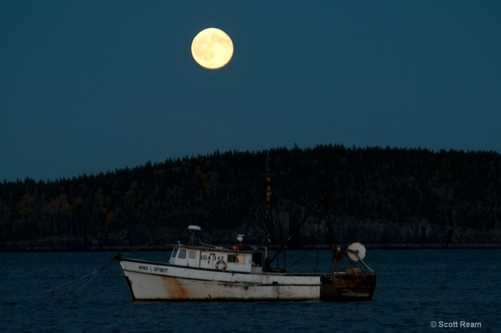Bar Harbor.2010 Full Moon over Bar Harbor 2