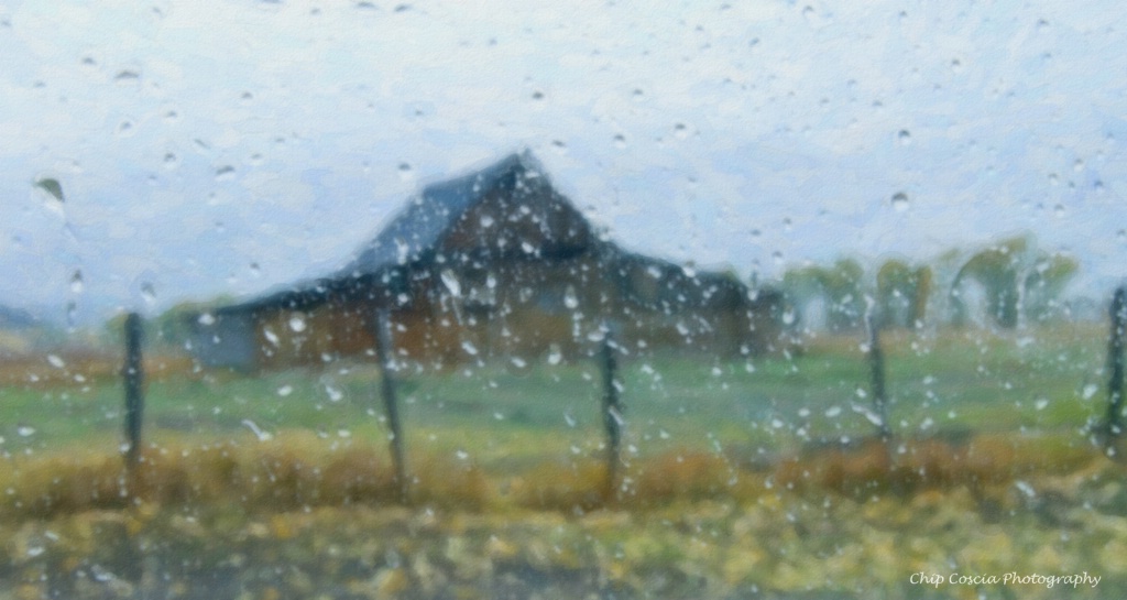 Rain at the Moulton Barn