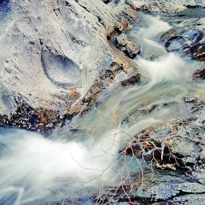 Swiftly moving brook.