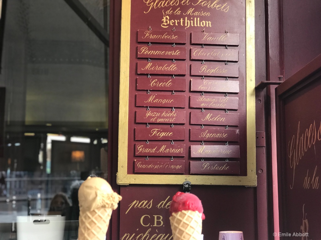 Famous Berthillon ice cream 