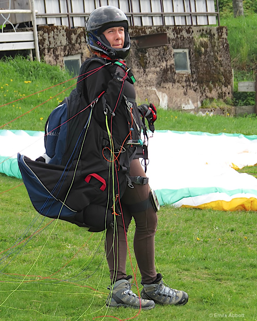 Lady in Parasailing gear