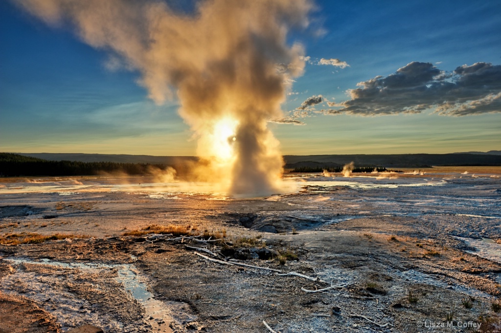 Fiery Sunset Eruption