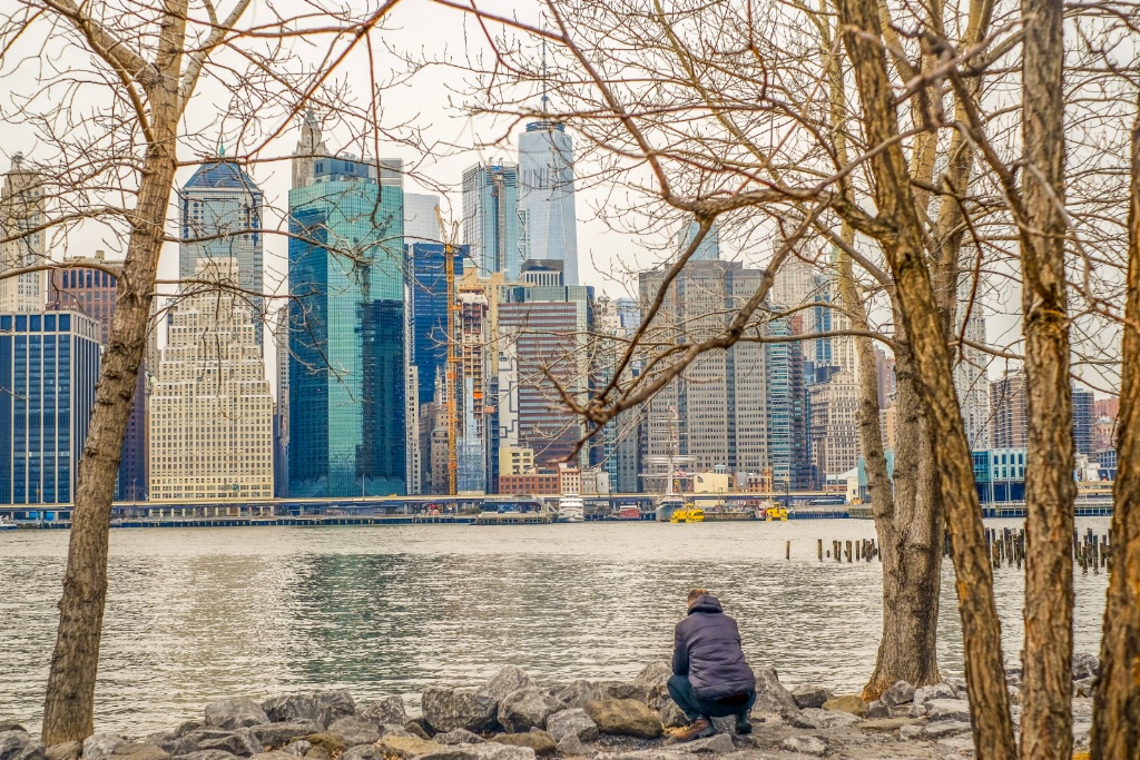 contemplating the NYC skyline