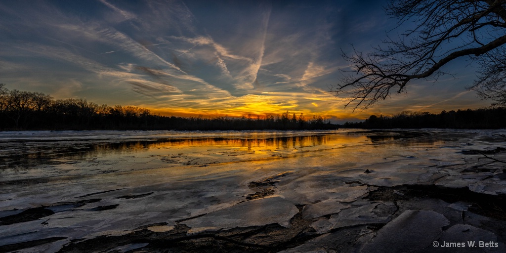 Cold Sunset, Tuckahoe River, NJ
