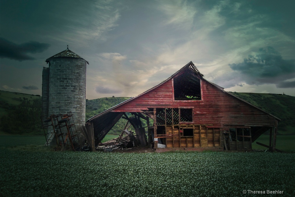 Country Life - Red Barn and Silo