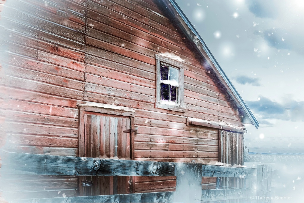 Country Life - Snowy Barn