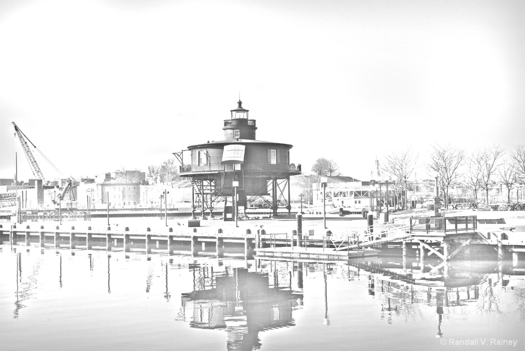 Seven Foot Knoll Light House w/ Pencil Sketch