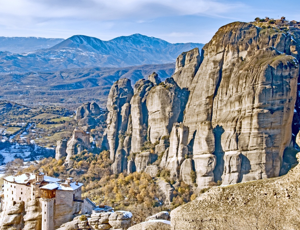 Meteora Rocks and Monasteries.