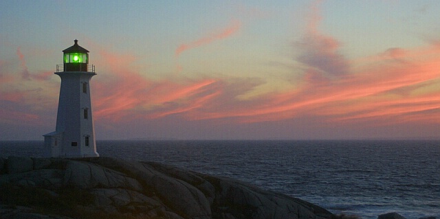 Sunset at Peggy's Cove, Nova Scotia, Canada