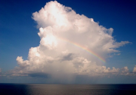 Cloud with rainbow