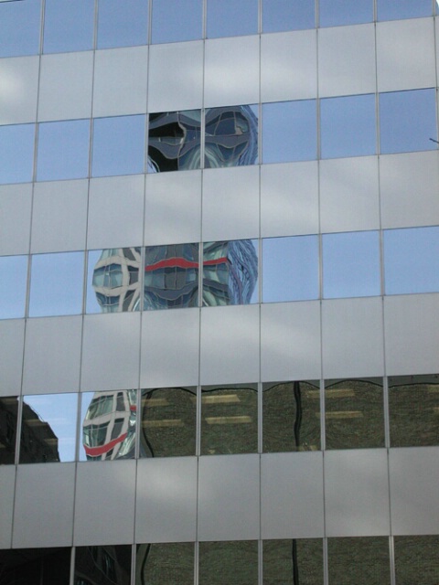 reflection of the skyscraper