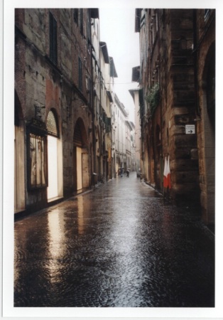 rainy day in Lucca