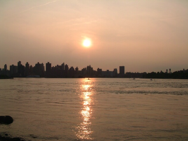 Sunset over New York