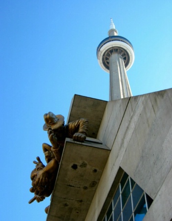CN Tower behind Skydome, Toronto