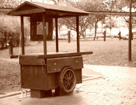The Red Cart - Sepia Original