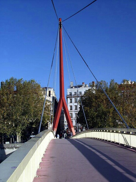 Saone River Bridge, Lyon, France.