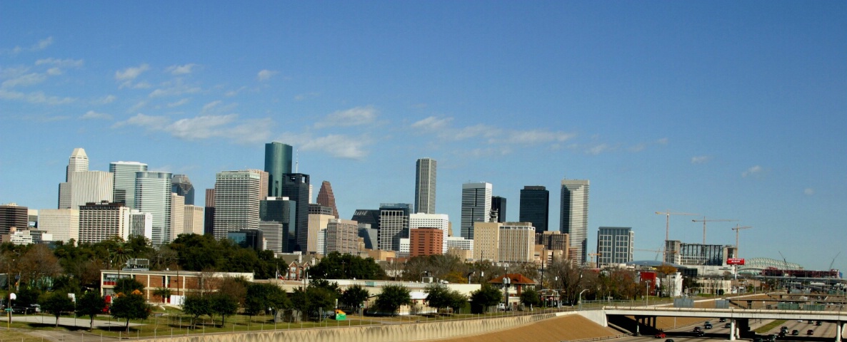 Houston skyline from the Chenevert overpass.