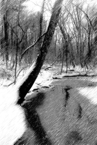 Snowy Brook in Carlisle Massachusetts