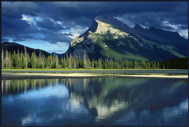 Light on Mt Rundle