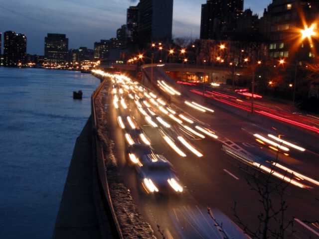 Rush hour-East  river drive   Brother dusk
