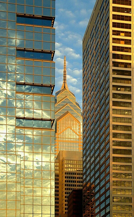City Sunset Reflections