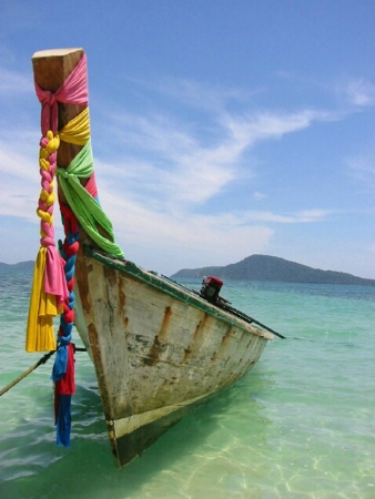 boat on the blue