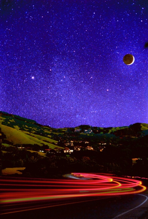 Lucas Valley, the Moon, Auriga