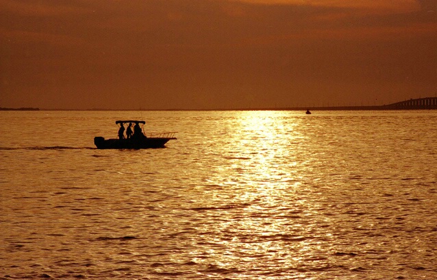 Sunset Boat - ID: 88346 © Sharon E. Lowe