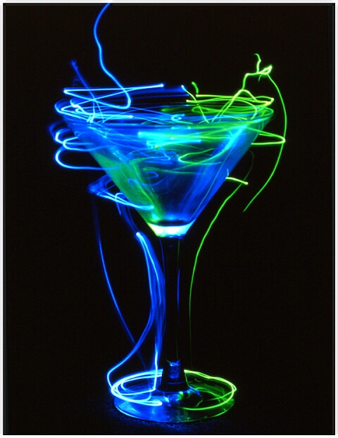 Martini in blue and green